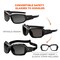 Ergodyne LOKI, Safety Glasses, Anti-Fog, Smoke Lens, Matte Black Frame Frame, Full-Frame LOKI-AFAS - alternate 4